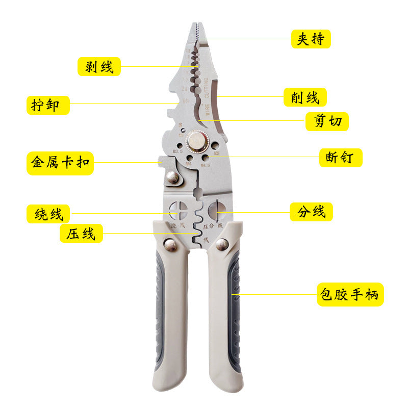 Multifunctional electrician's pliers scissors tools Ver010#