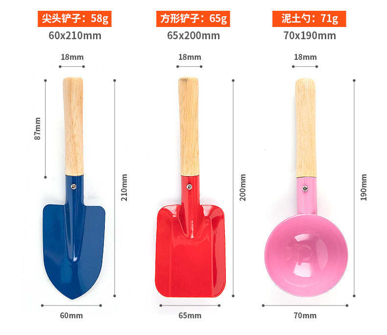 Garden tools Shovel set Small pink plastic dredge rake JM006#