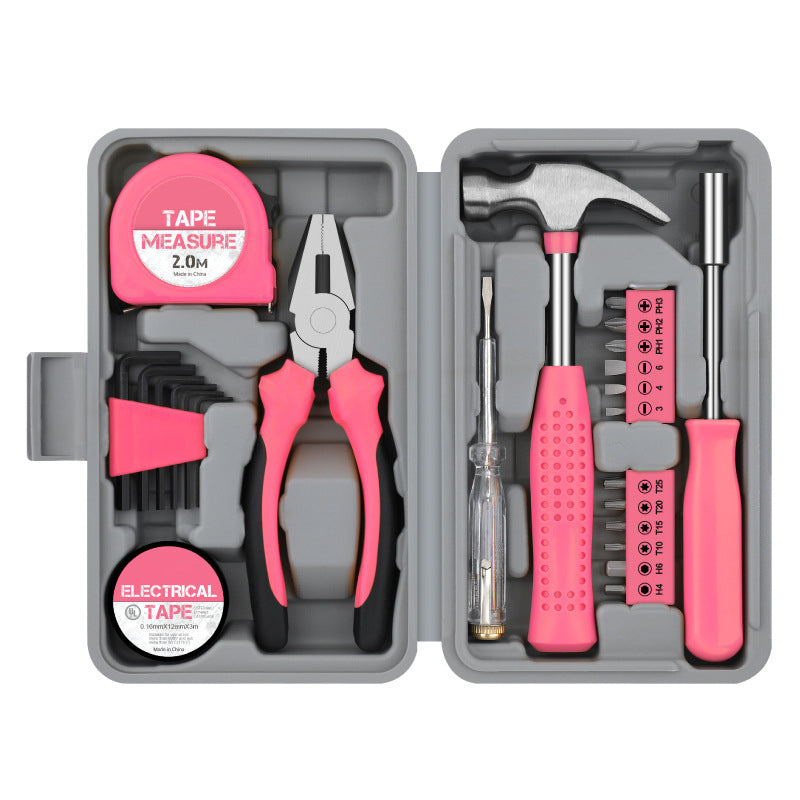 Multifunctional household tools hardware set Pliers measuring tape repair box set 3Star ap061#